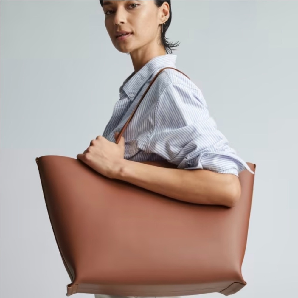 Everlane Leather Italian Tote Cognac